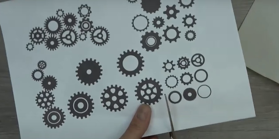 вырезать шаблон шестеренок