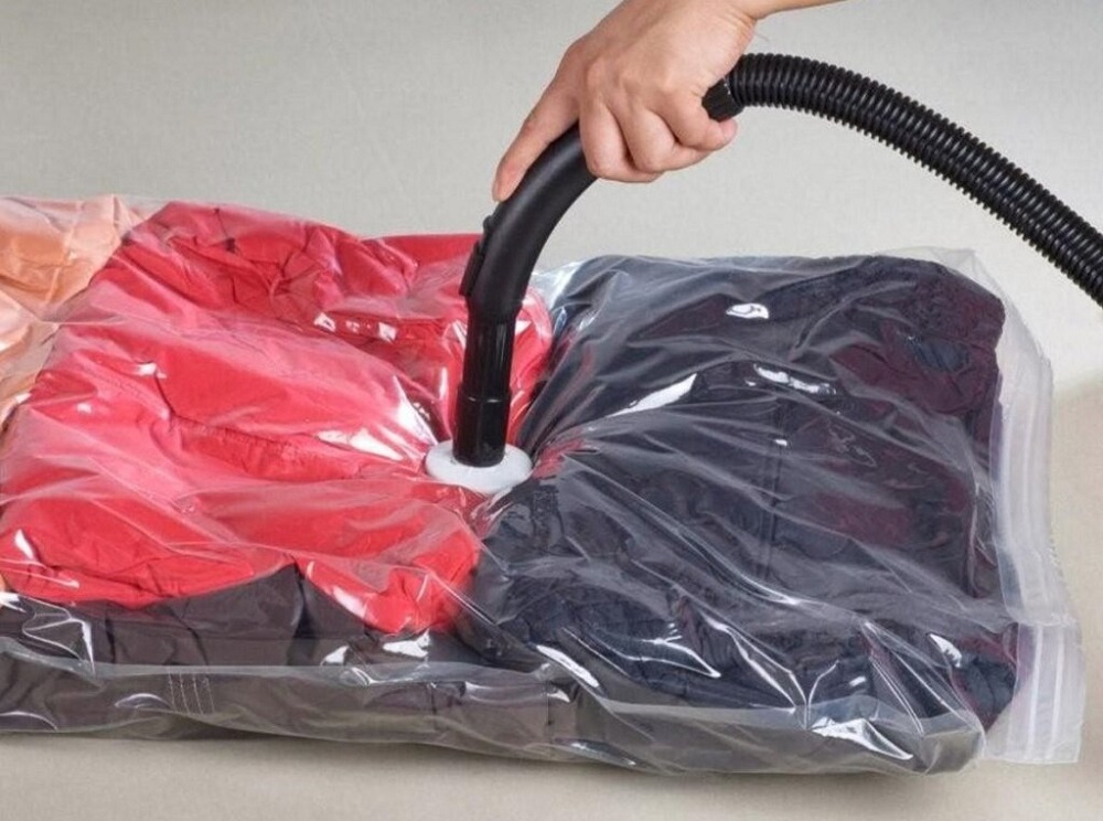 вакуумный пакет с пылесосом