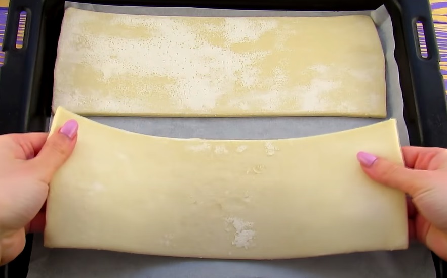 коржи из слоеного теста