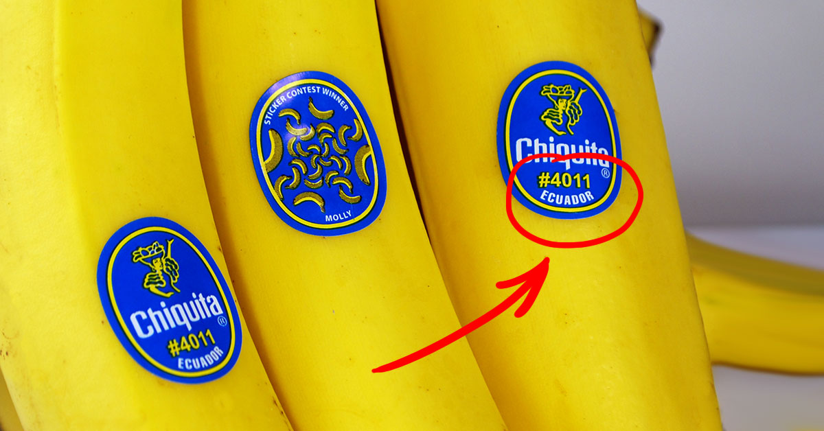 наклейка на бананах