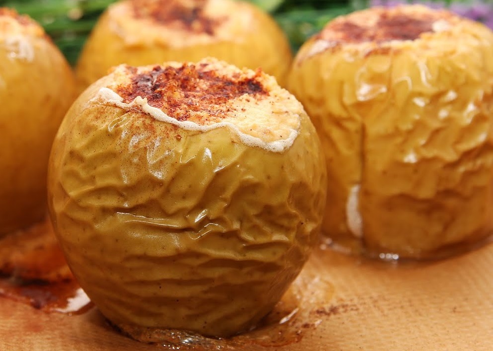 яблоки с творогом на сушке