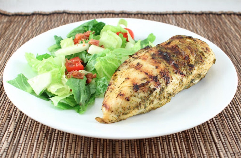 ужин салат мясо