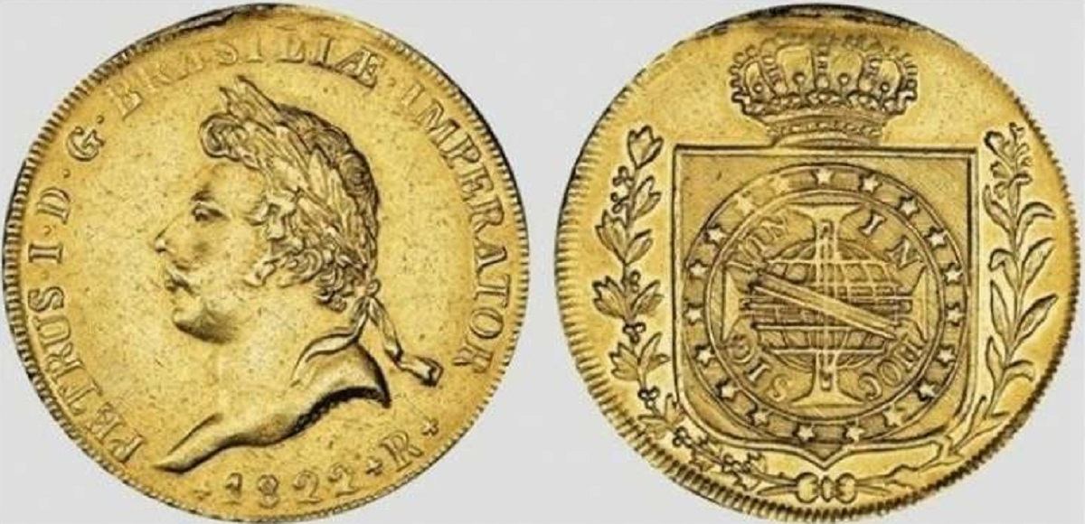  бразильская золотая монета 