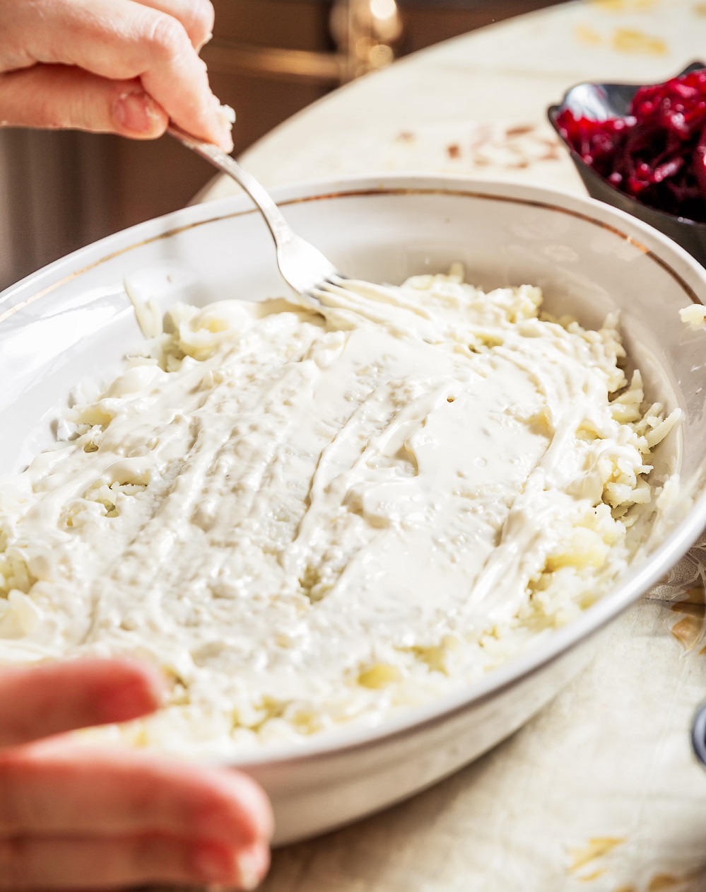 салат селедка под шубой слой картофеля