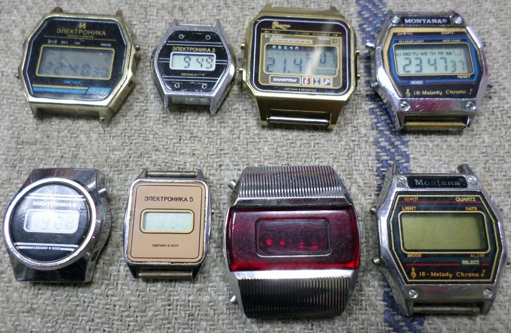 советские наручные часы электроника виды