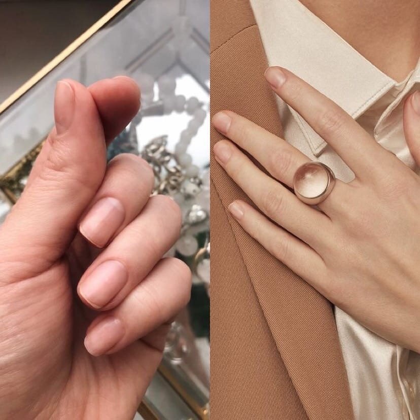 прозрачный маникюр